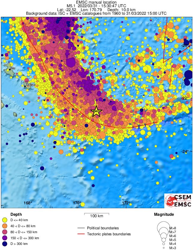 regional historical seismicity