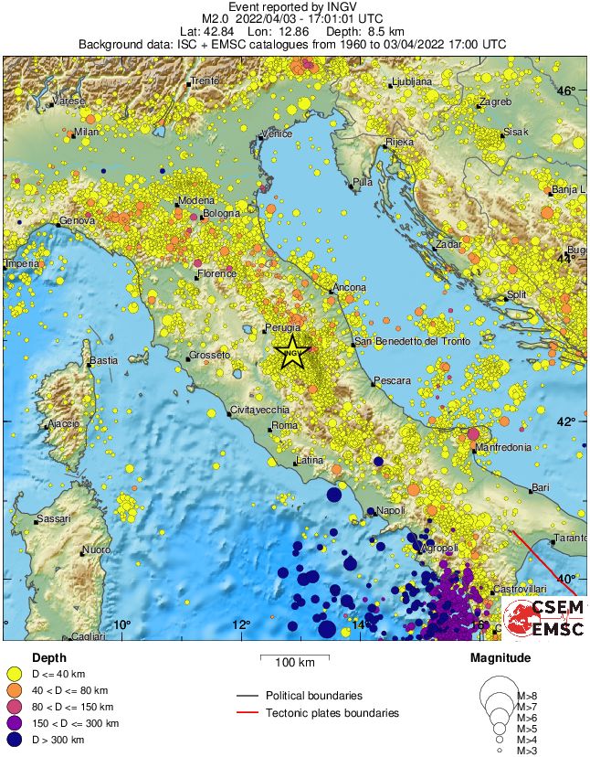 regional historical seismicity