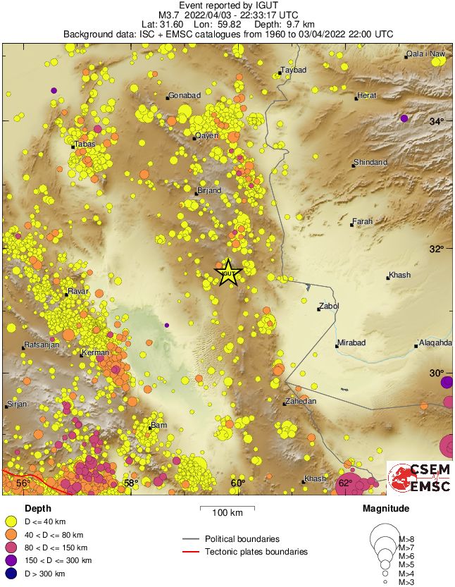 regional historical seismicity