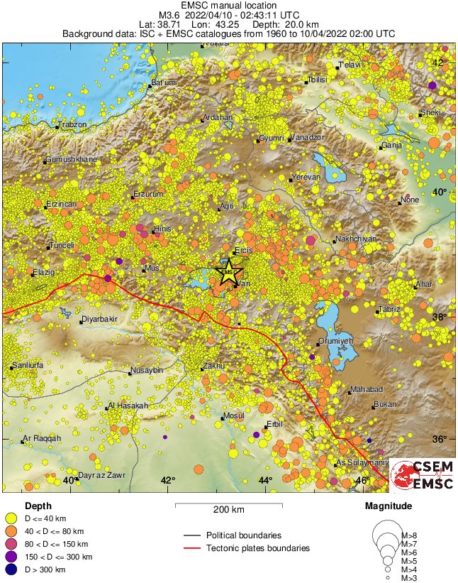 regional historical seismicity