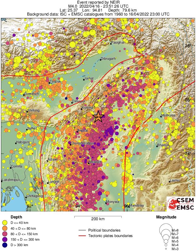 regional historical seismicity