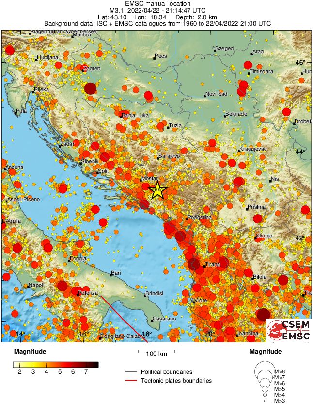 regional magnitude historical seismicity