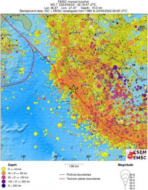 regional historical seismicity