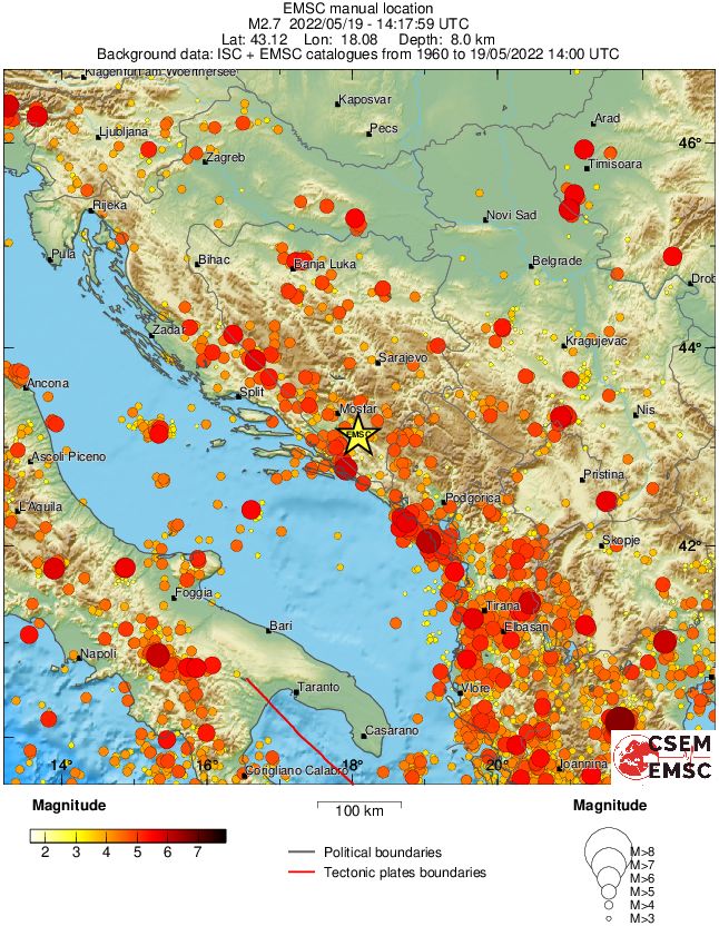 regional magnitude historical seismicity