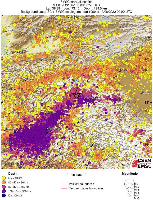 regional historical seismicity