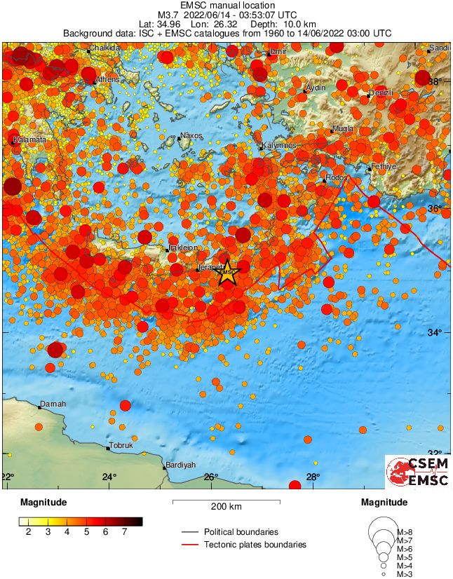 regional magnitude historical seismicity