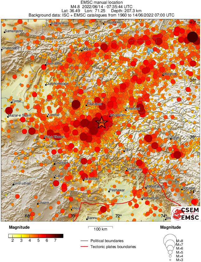 regional magnitude historical seismicity
