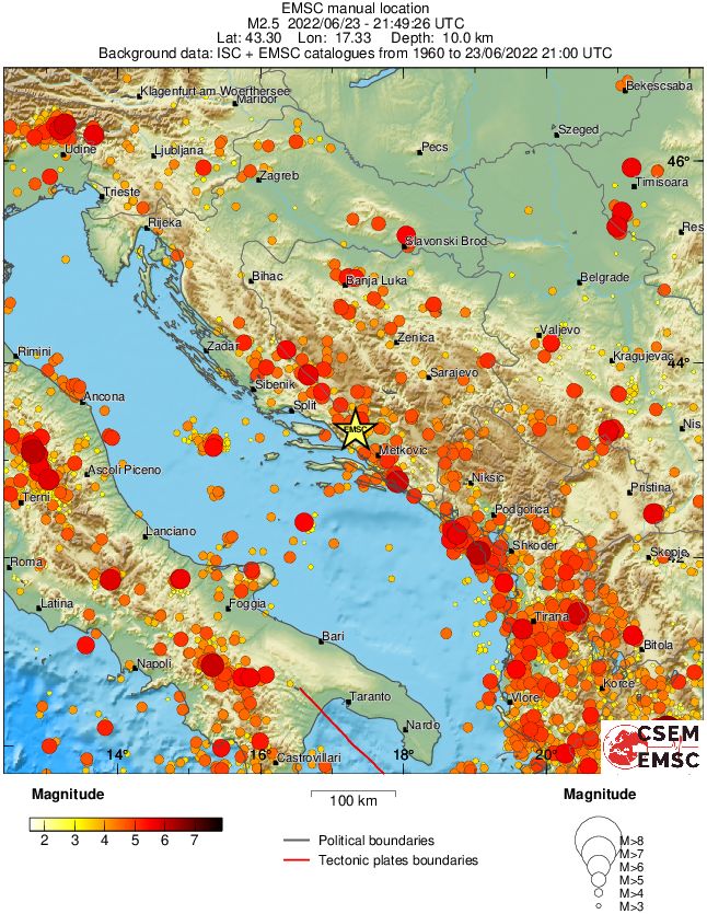 regional magnitude historical seismicity