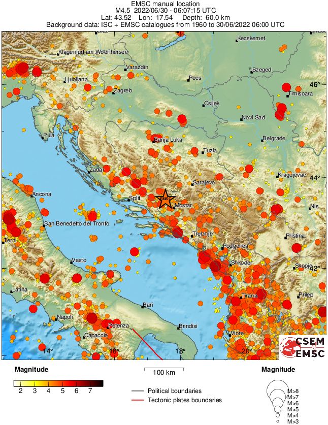 regional magnitude historical seismicity