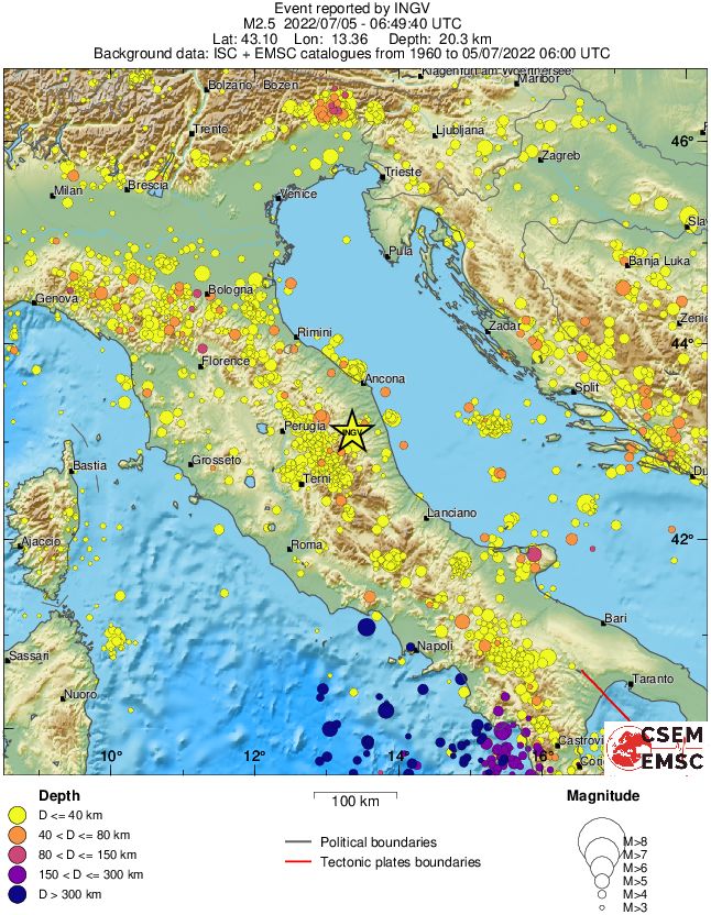 regional historical seismicity