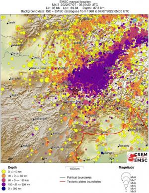 regional historical seismicity