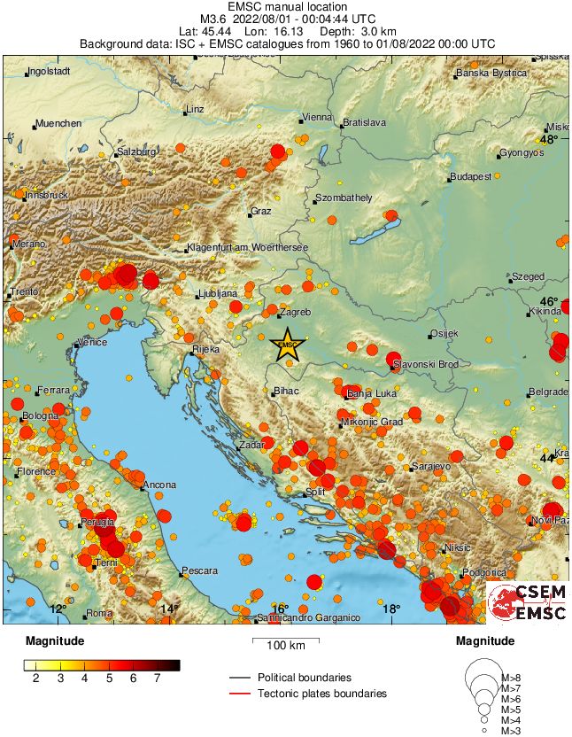 regional magnitude historical seismicity