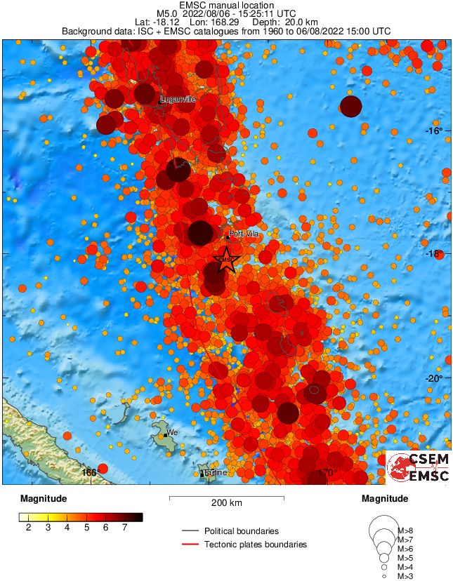 regional magnitude historical seismicity