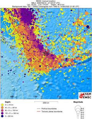 regional historical seismicity