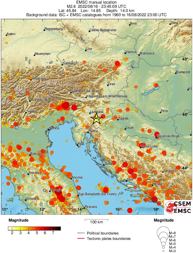 regional magnitude historical seismicity