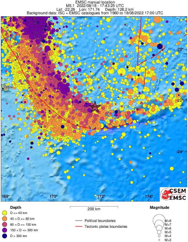 regional historical seismicity