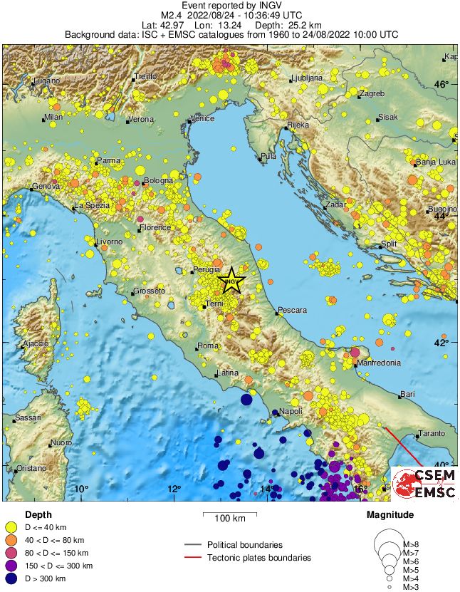 regional historical seismicity