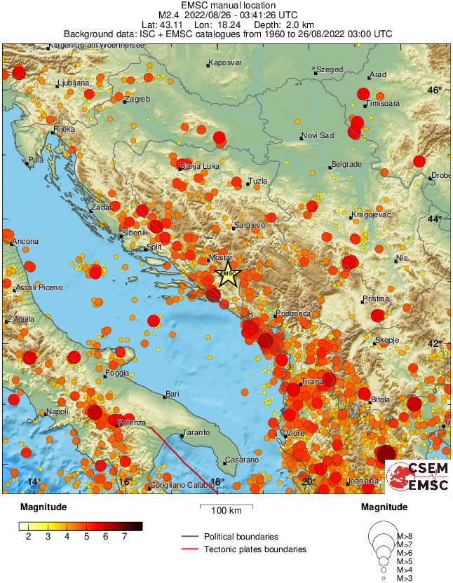 regional magnitude historical seismicity