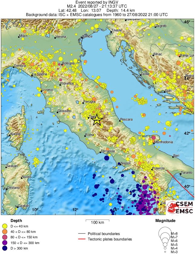 regional historical seismicity