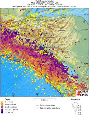 regional historical seismicity