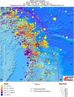 regional historical seismicity
