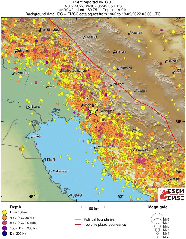 regional historical seismicity