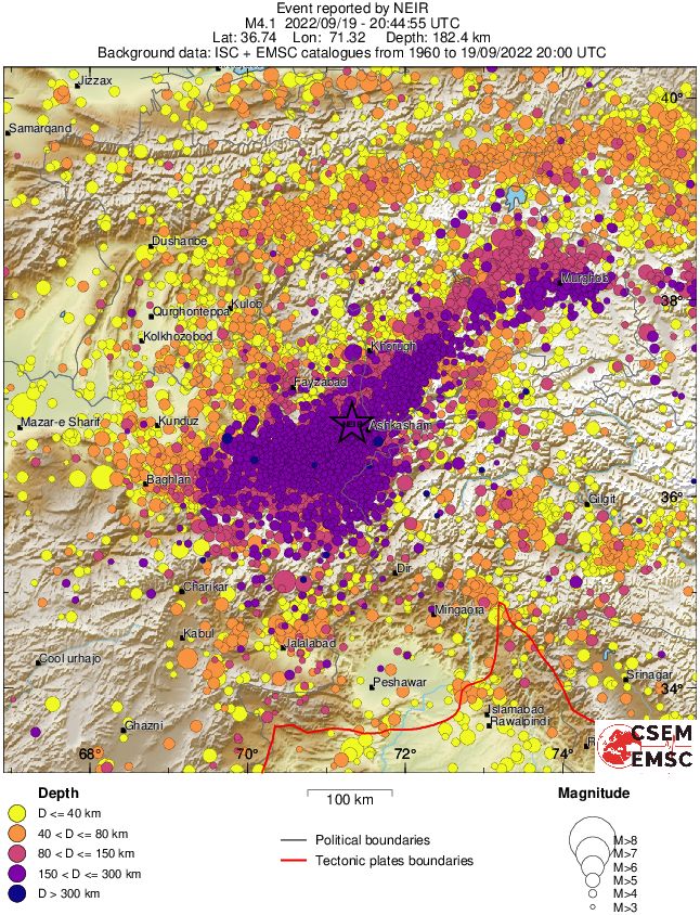 regional historical seismicity
