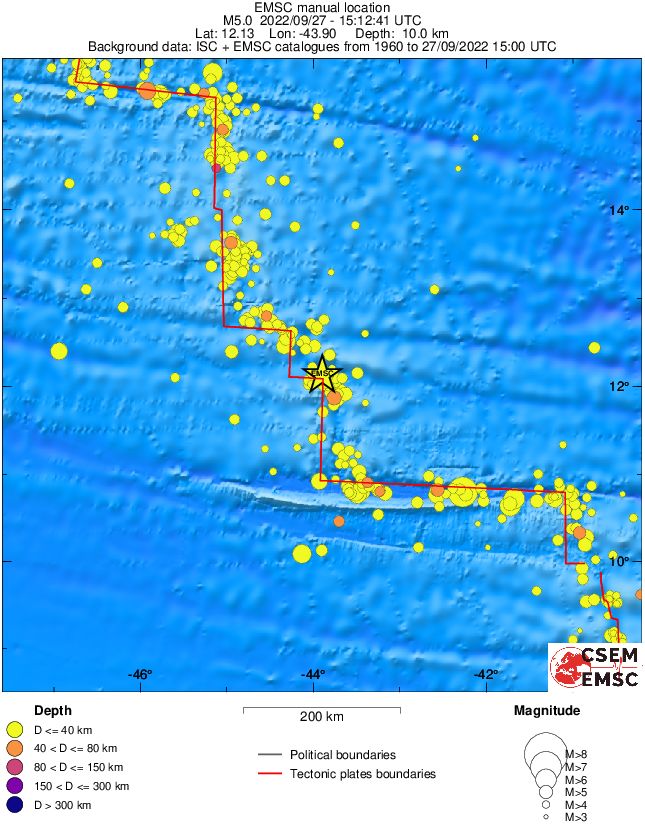 regional historical seismicity