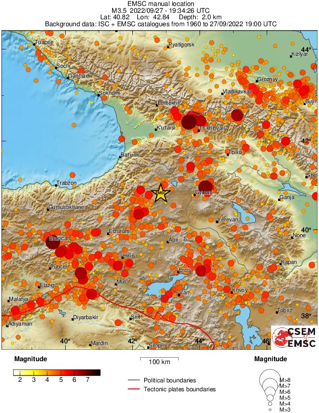 regional magnitude historical seismicity