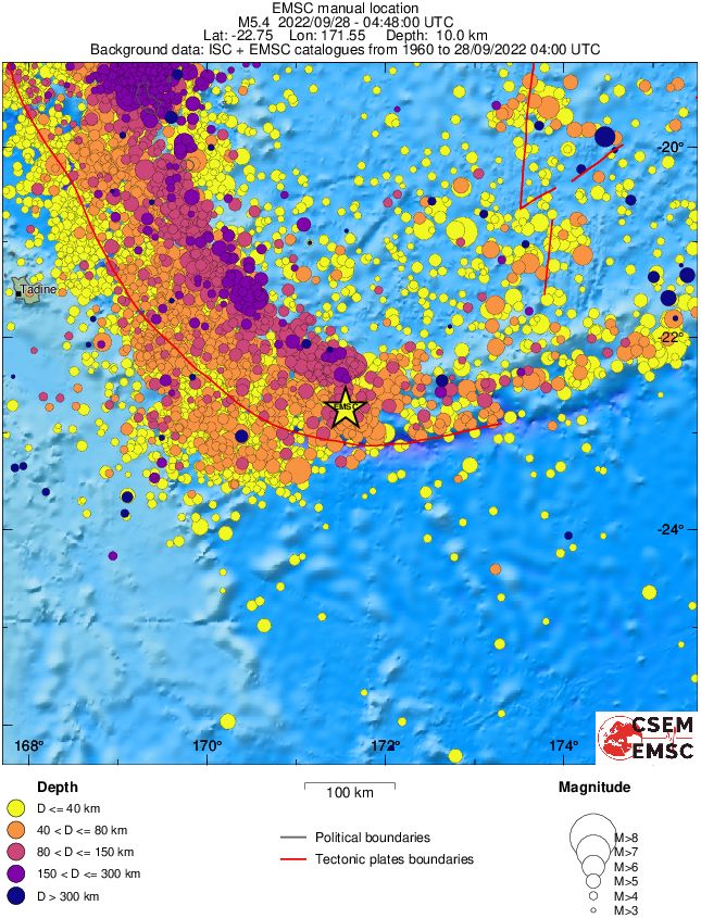 regional historical seismicity