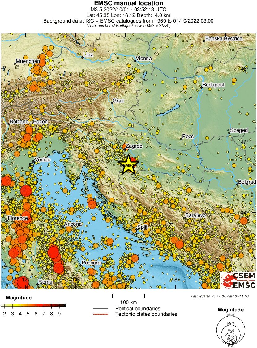 regional magnitude historical seismicity