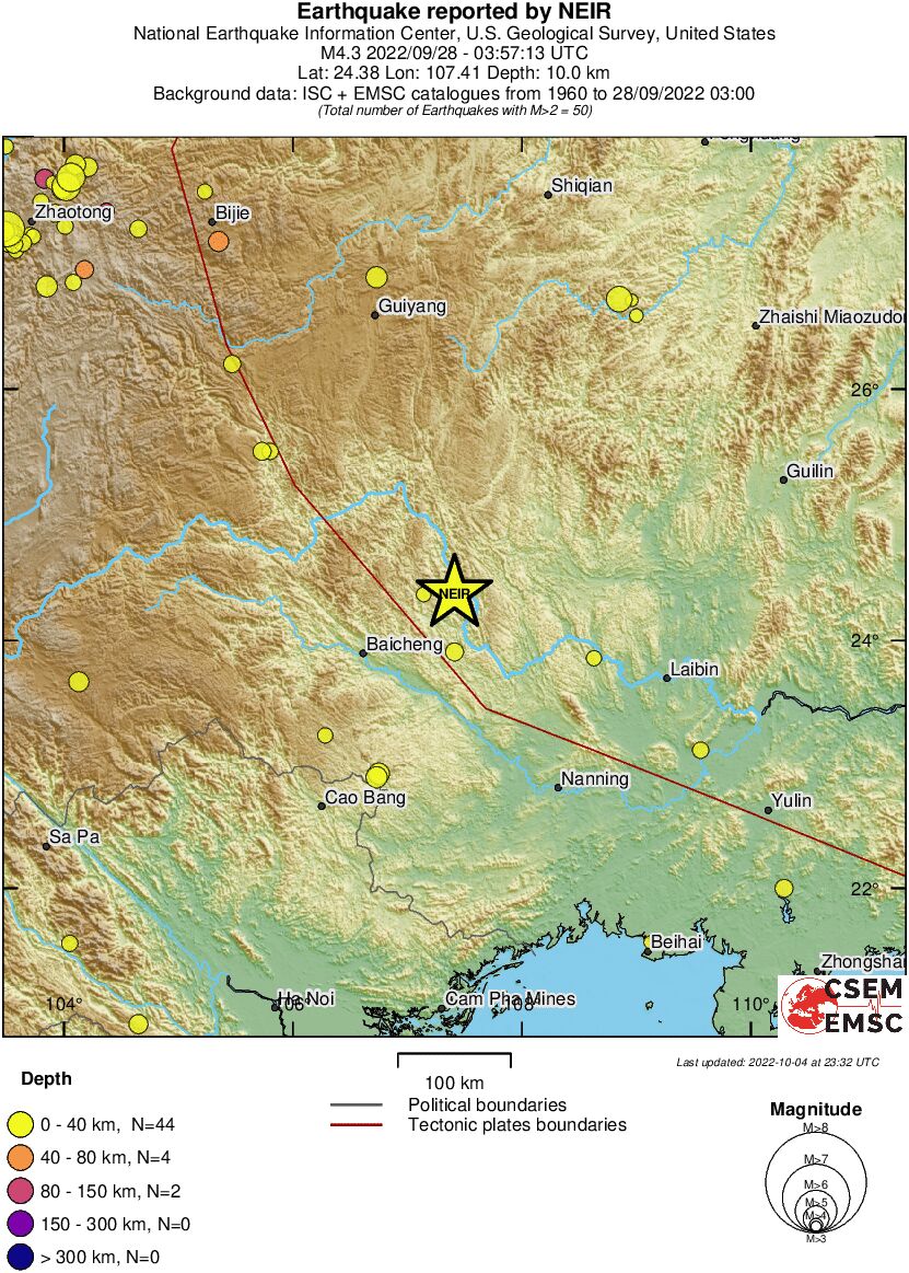 regional historical seismicity