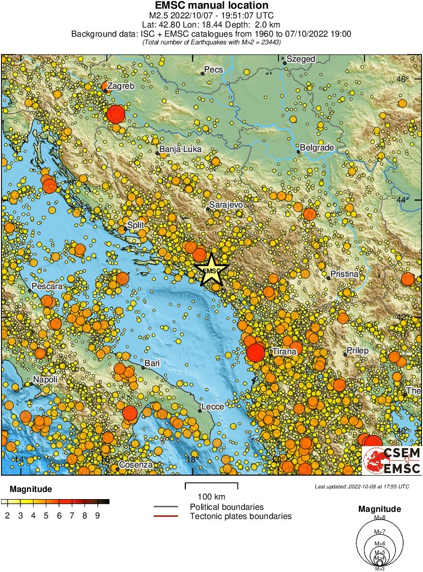 regional magnitude historical seismicity
