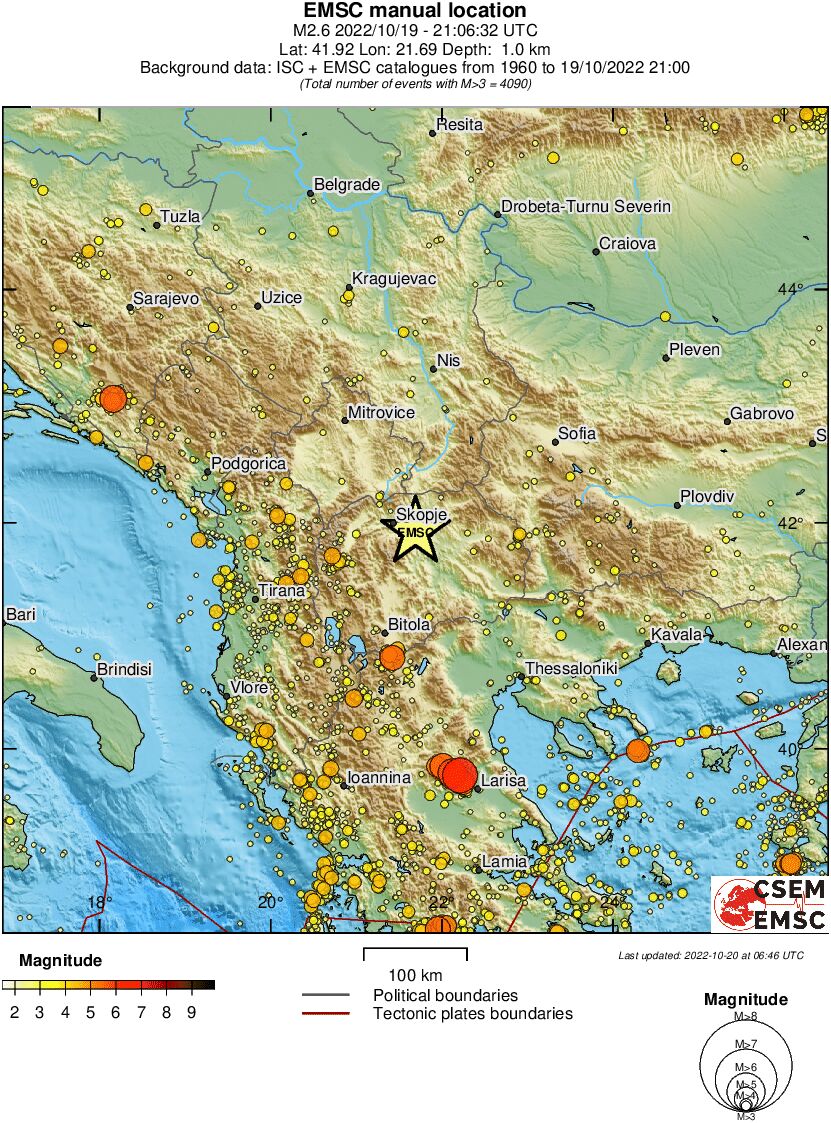 regional magnitude historical seismicity