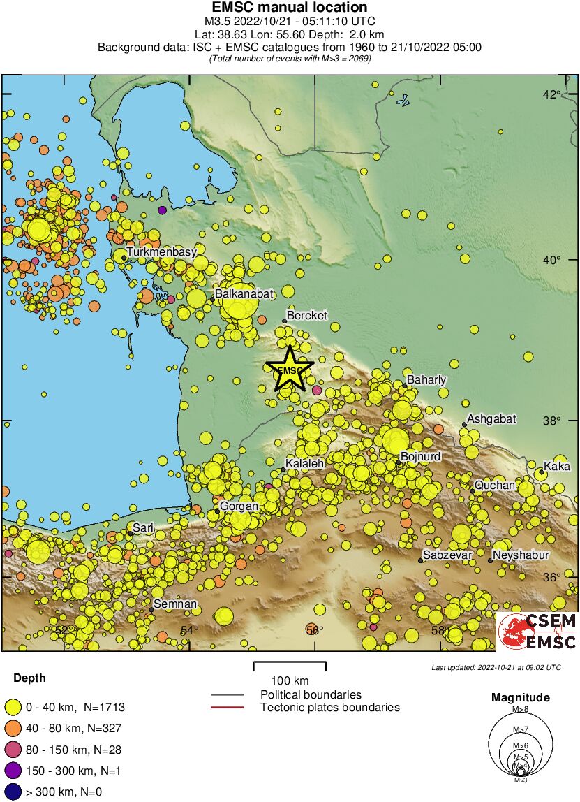 regional historical seismicity