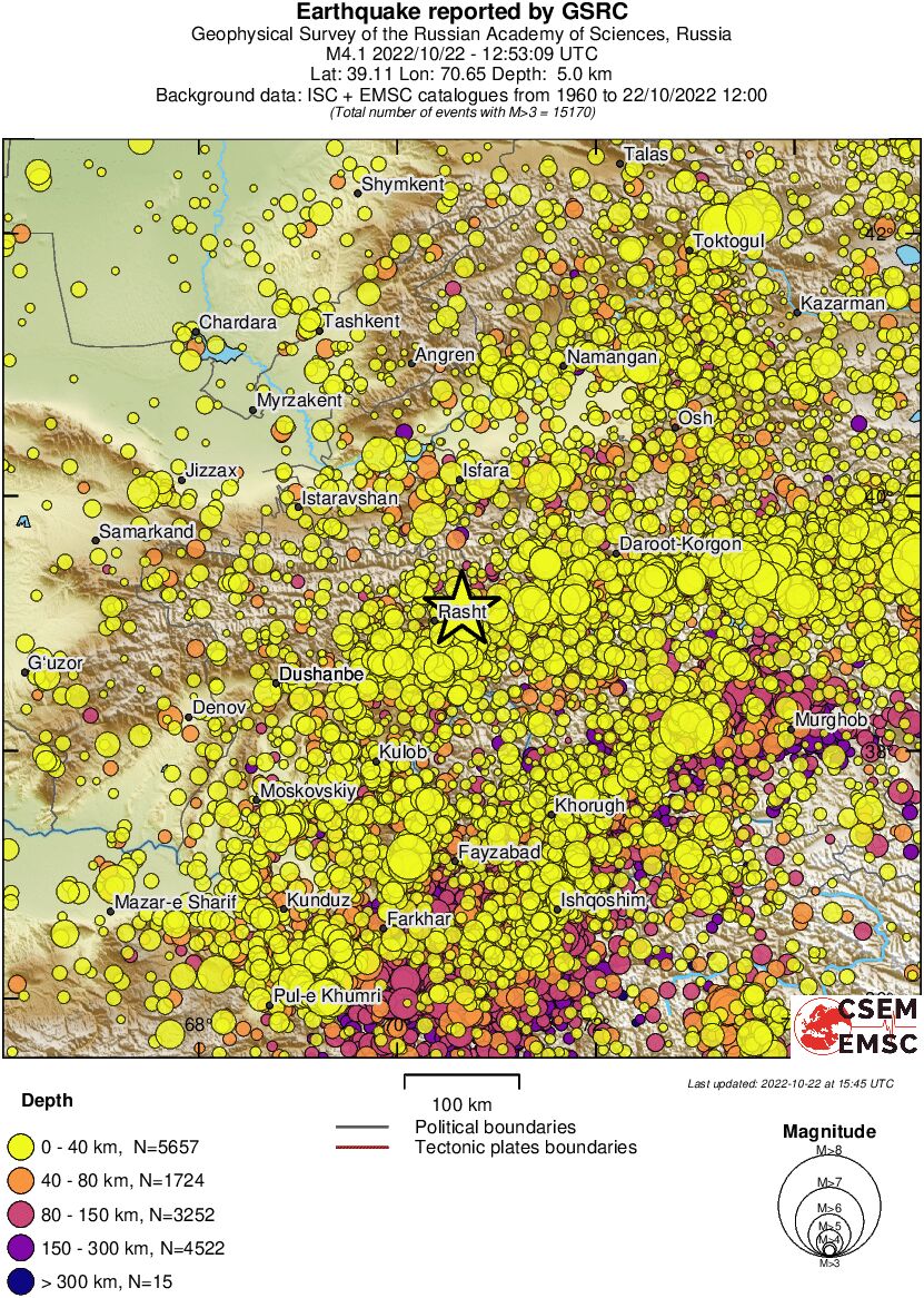 regional historical seismicity