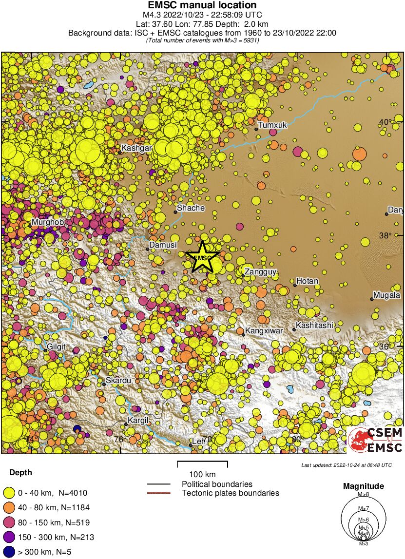 regional historical seismicity