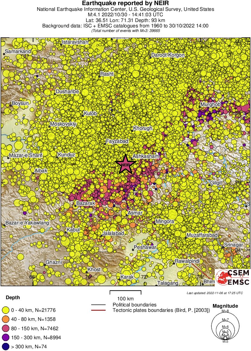 regional historical seismicity