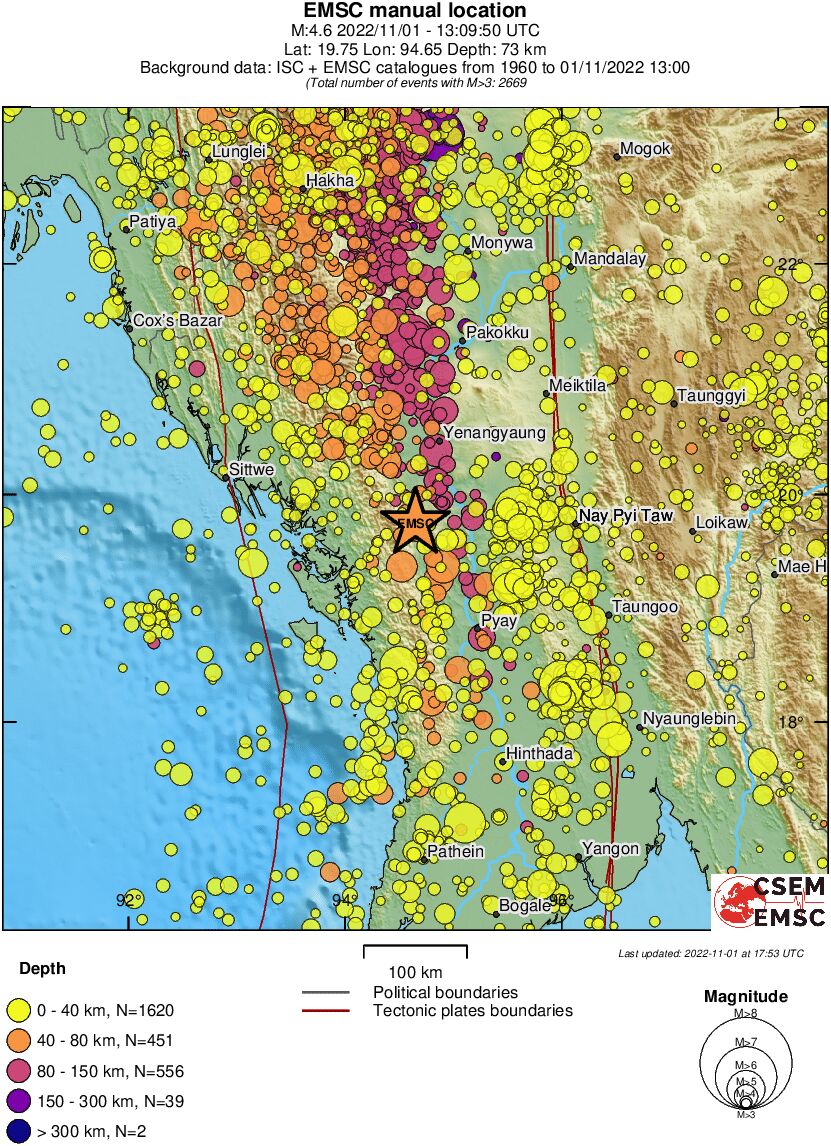 regional historical seismicity
