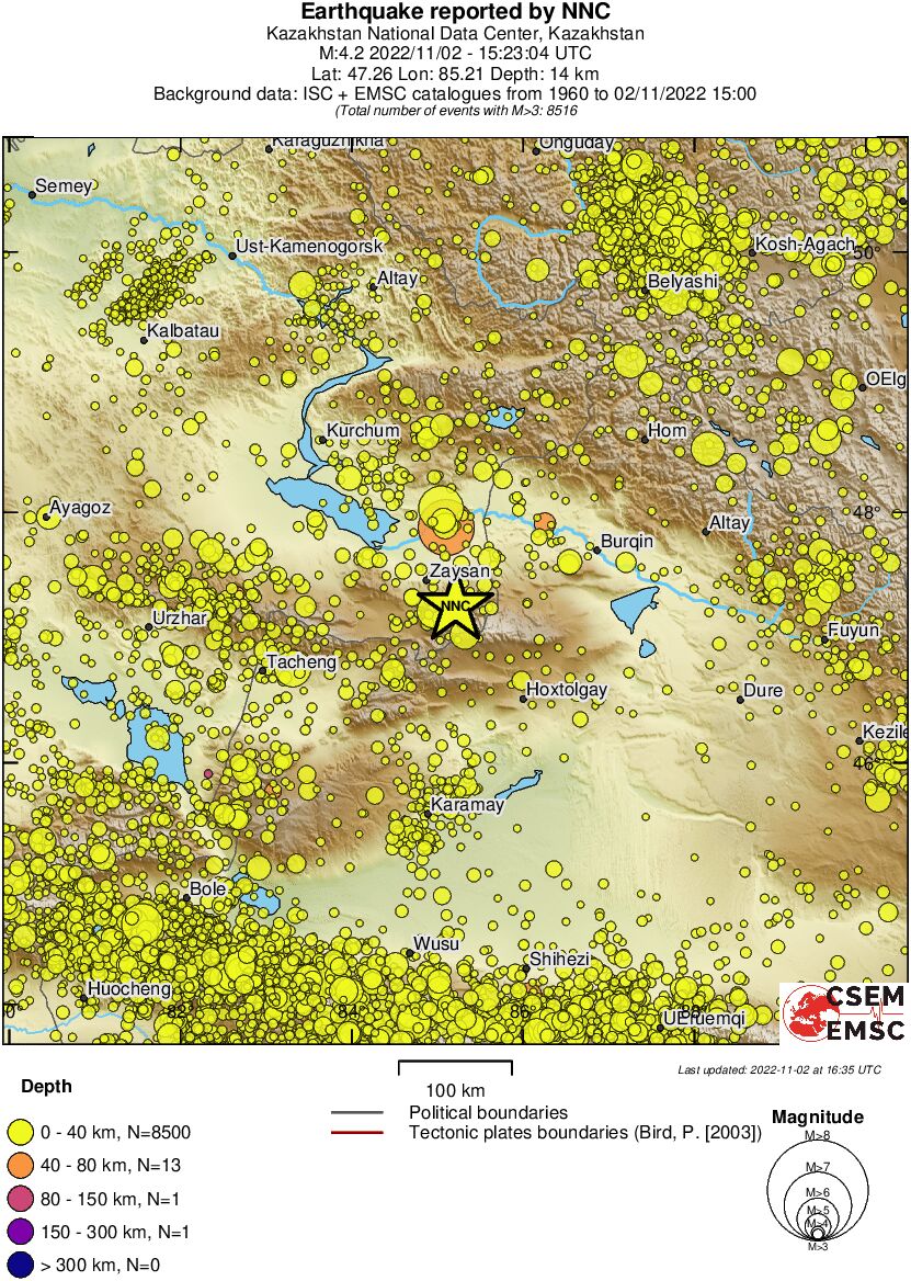 regional historical seismicity