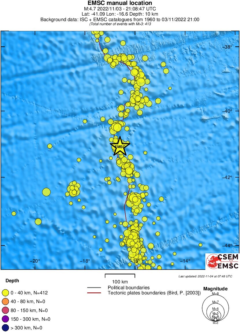 regional historical seismicity