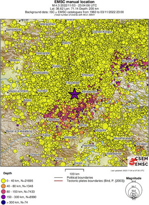 regional historical seismicity
