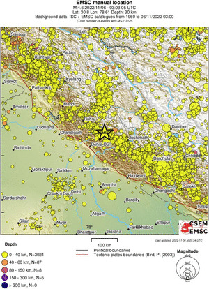 regional historical seismicity