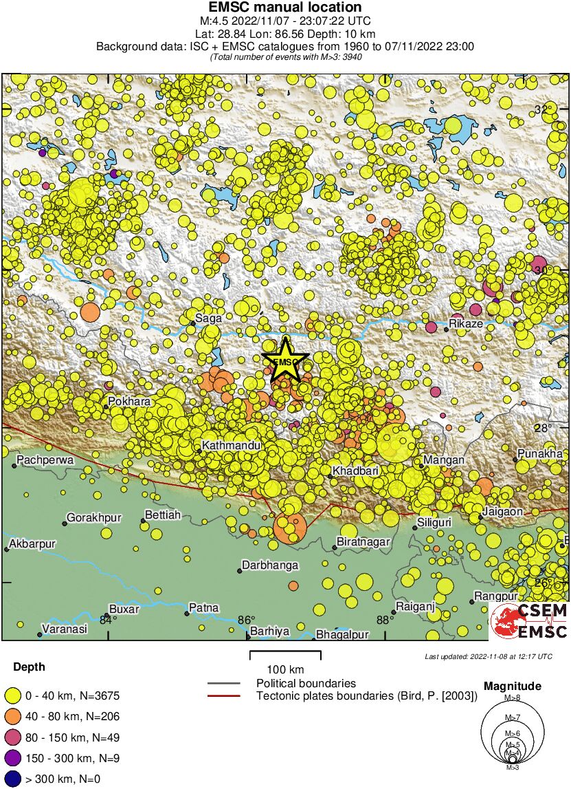 regional historical seismicity