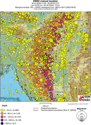 regional historical seismicity