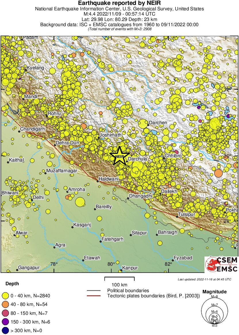 regional historical seismicity