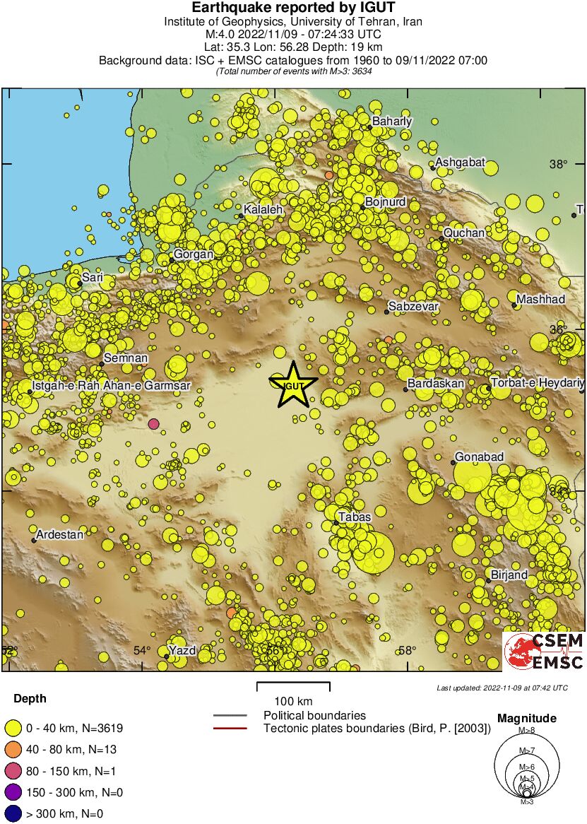 regional historical seismicity