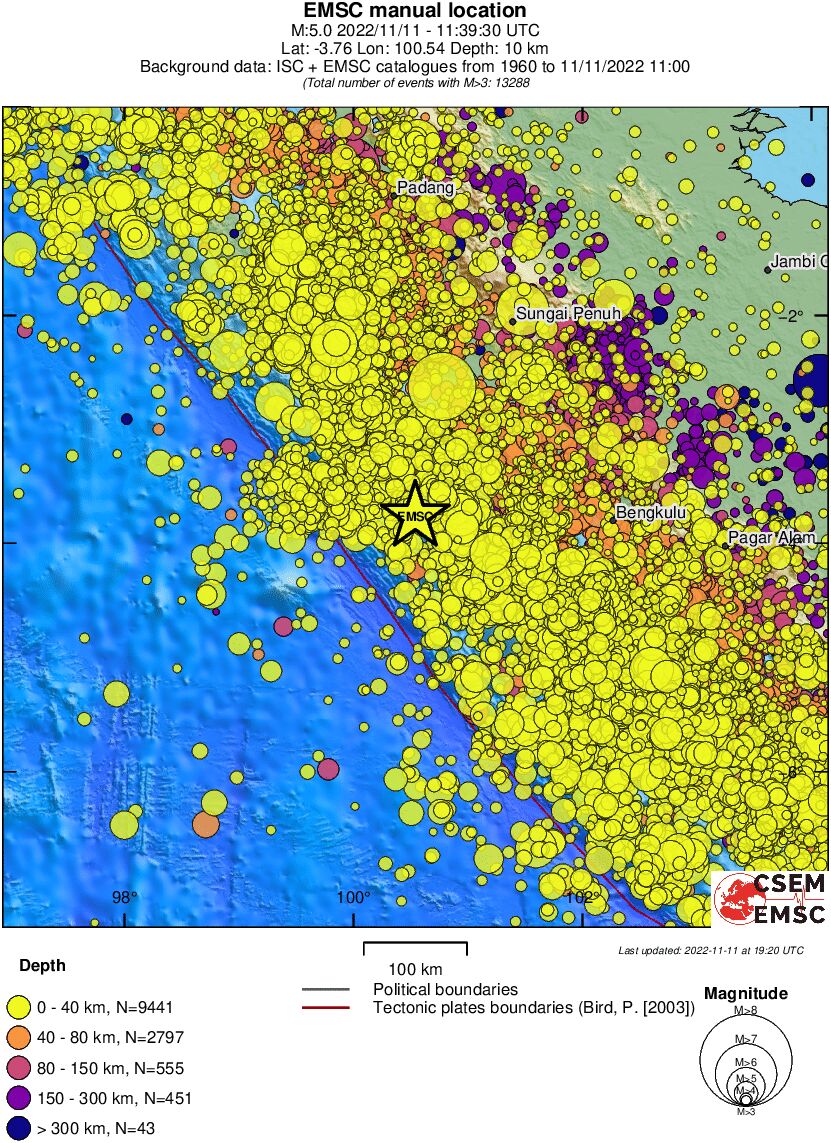regional historical seismicity
