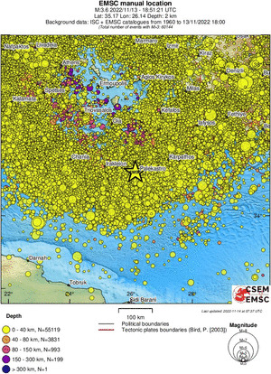 regional historical seismicity
