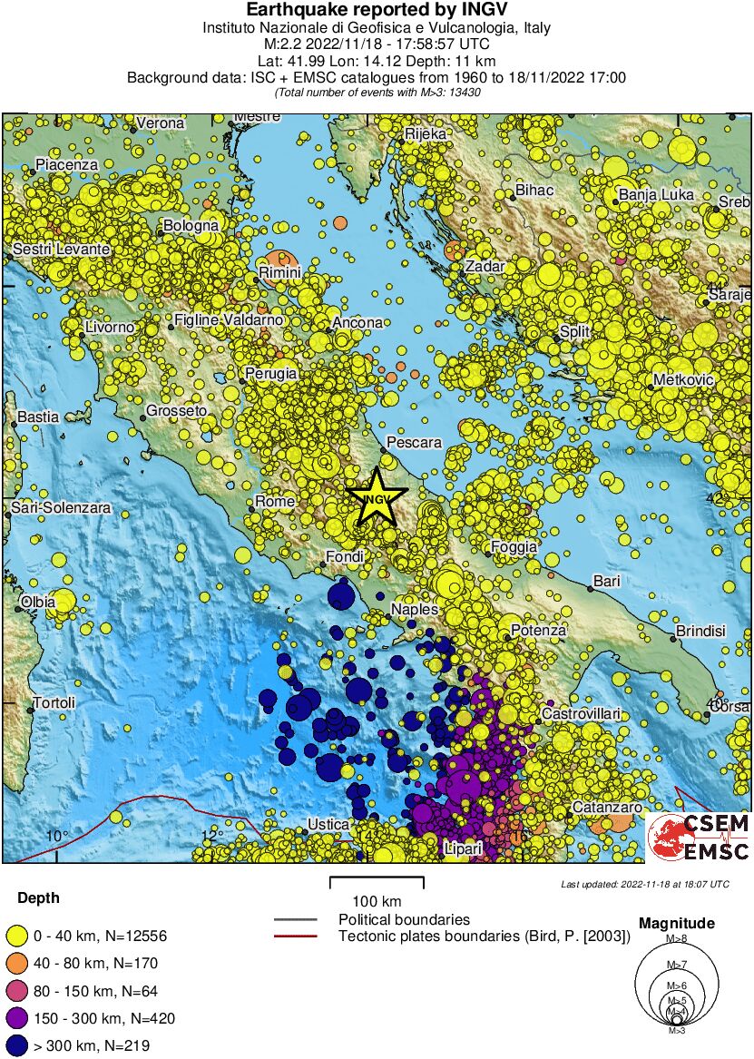 regional historical seismicity
